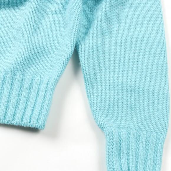 Authentic CHANEL Logo Embroidery Beads Cashmere Knit Jumper Sweater Pullover Top - Picture 5 of 6